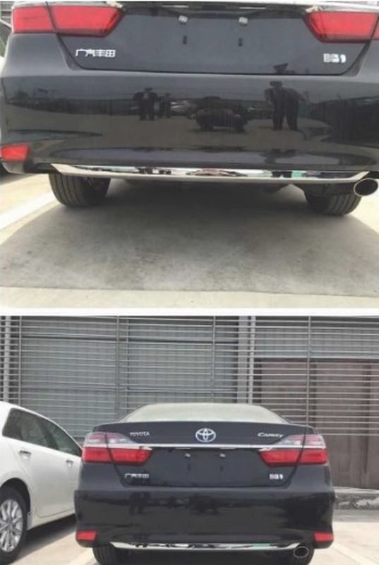 Хром на задний бампер от Toyota Camry 5